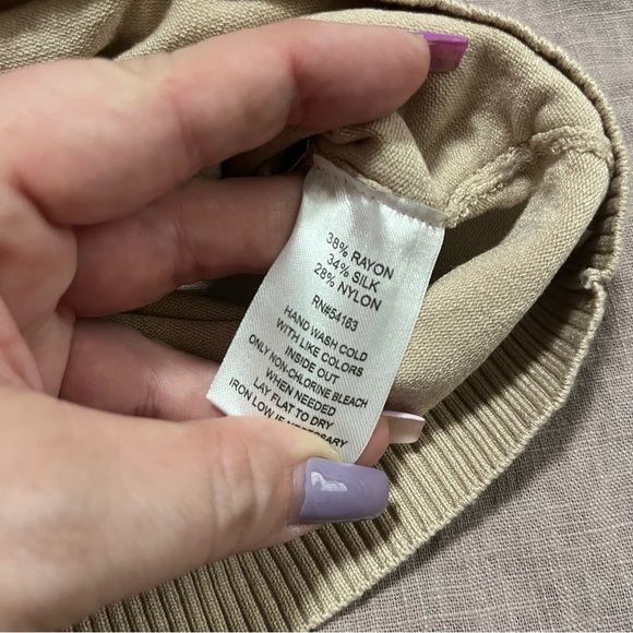 Calvin Klein Gold Sequin Tank Top Sweater Size Large Party Holiday Sparkle - Picture 5 of 7